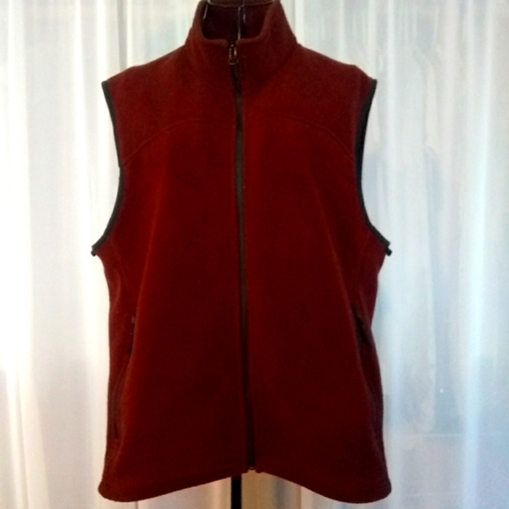 Burgundy Fleece Vest